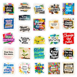 56 pieces of creative high energy inspirational English collage graffiti stickers set