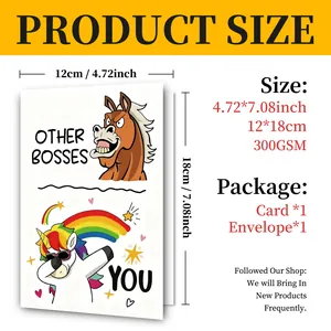 Detailed size chart showing 12x18cm dimensions for the cartoon birthday card set