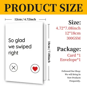 Guide des tailles pour carte de vœux 12x18cm et détails sur le papier premium 300GSM
