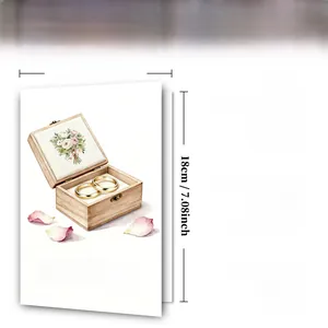 Specification chart of 300GSM wedding greeting card and envelope sized 12x18cm