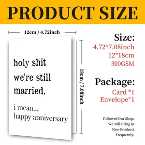 Tabella taglie dettagliata per biglietto d'anniversario 12x18cm e busta da 300GSM