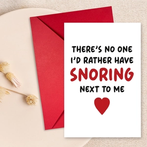 Humorous Engagement Anniversary Greeting Card With Red Envelope Funny Saying Snoring Heart Design For Couples Valentine Gift