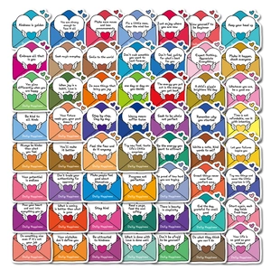 Cute Envelope Inspirational Stickers Waterproof PVC Vinyl Decals For Laptop Scrapbooking Water Bottle Phone Case Journaling Decor