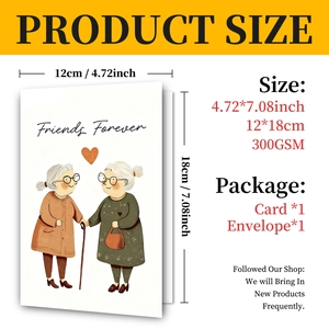 Λεπτομέρεια κάρτας Friends Forever 300GSM, διαστάσεις 12x18cm με φάκελο