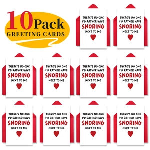 10-pack engagement card set with humor quote and red envelopes for couples