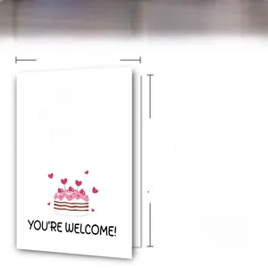 Detail view of 12x18cm birthday card with 300GSM paper weight and matching envelope