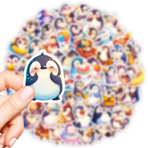 Süßes Cartoon-Pinguin-Sticker-Set für Scrapbooking und Schreibwarendekoration