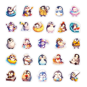 56er Pack süße Pinguin Cartoon Aufkleber für Laptop und Planer, wasserfeste Vinyl Sticker