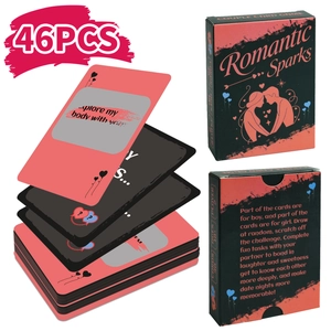 Set di carte da gioco gratta e vinci interattive Romantic Sparks per coppie, 46 pezzi