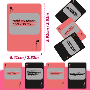 Set di 46 carte gratta e vinci romantiche per coppie con motivi a cuore rosa