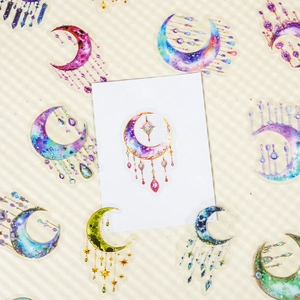 56 bunte Traummond Aufkleber aus transparentem PET-Material für Scrapbooking Dekoration