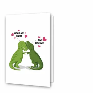 Detail van 300GSM-kaart van 12x18cm met schattig dinosaurusontwerp en een envelop