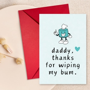 Carte de Voeux Drôle pour la Fête des Pères Avec Enveloppe Boîte à Mouchoirs Humoristique Carte Anniversaire Papa