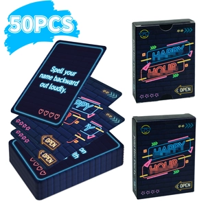 Neon Stijl Party Spelkaarten Happy Hour Sociale Interactieve Bordspellen Volwassenen Cyberpunk Ontwerp Entertainment