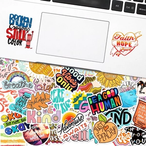 Pack of 50 inspirational vinyl stickers for laptop and DIY scrapbooking decor