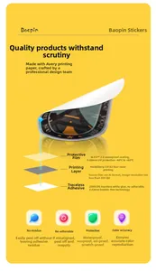 Infographie montrant la structure multicouche d'autocollants durables avec film UV