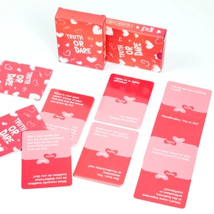 50 Truth or Dare game cards for couples in red packaging on a white background
