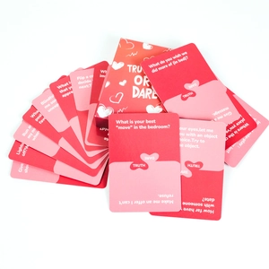 Truth or Dare card game for couples with 50 interactive red and pink romantic cards
