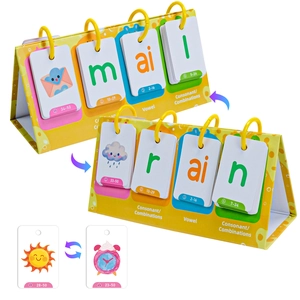 Carte educative per fonetica inglese per bambini con illustrazioni a colori vivaci