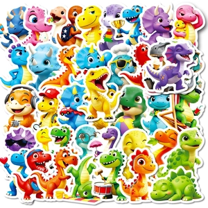Cute 3D Cartoon Dinosaur Graffiti Stickers For Kids Water Bottle Laptop Scrapbook Journal Decor Waterproof PVC DIY Decal