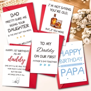 Tarjetas de Felicitación Humorísticas con Ilustración de Whisky en Acuarela y Sobres para el Día del Padre Cumpleaños Regalo para Papá