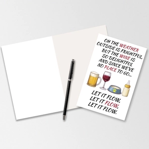 Close-up of Valentine card with cartoon illustrations and funny English poems