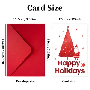 Dimensions du lot de cartes de Noël et enveloppes avec motifs de cerf en taille 18,5x13,5cm