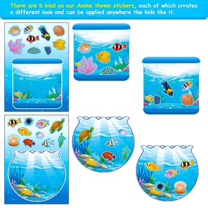 Unterwasserwelt Aufkleber-Set mit Clownfisch und Schildkröten für DIY Aquarien Dekoration