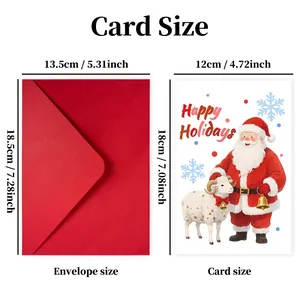 Guía de tallas para tarjetas de Navidad con sobre de 13,5x18,5cm y tarjeta de 12x18cm