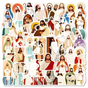 Jezus Christus Thema Stickers Waterdicht Vinyl Cartoon Religieuze Christelijke Decals Voor Laptop Waterfles Telefoonhoesje Scrapbooking Decor