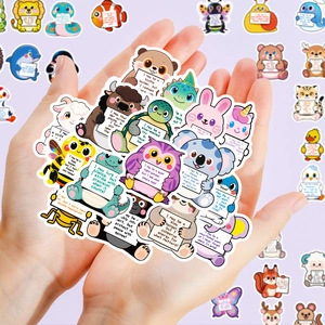 Lot de 56 autocollants de motivation animaux mignons avec koala et dinosaures