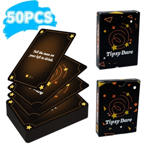 Tipsy Dare drinking game cards for adults party with 50 fun challenge cards