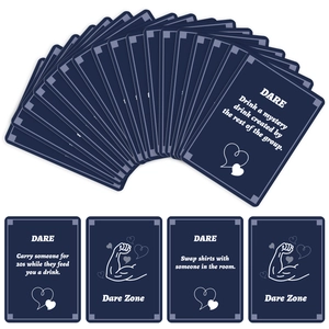 Set of 50 social dare cards for parties featuring diverse group interactive challenges