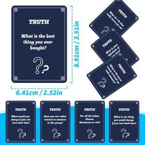 50 Party Truth Question Cards for board games with matte finish 8.91cm x 6.41cm
