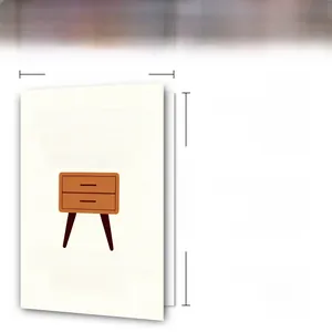 Dettaglio del biglietto d'auguri design cassetto 300GSM con busta da 12x18cm
