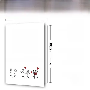 Vue détaillée du set carte de Saint-Valentin 300GSM et enveloppe avec motif cœur