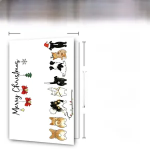 Tableau des tailles pour carte de Noël de 12x18 cm avec papier cartonné de 300GSM épais