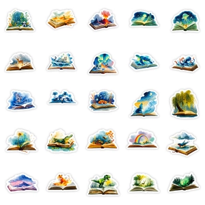 Set di 56 adesivi magici fantasy per laptop e decorazioni fai-da-te creative
