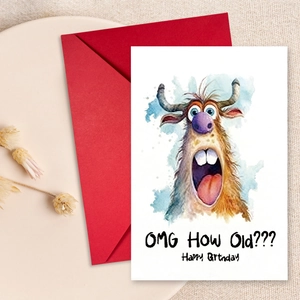 Cartes De Vœux Anniversaire Monstre Drôle Avec Enveloppes Rouges Illustration Animale Aquarelle Pour Fête Anniversaire Cadeau Message