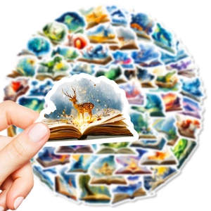 Set di 56 adesivi magici a tema libri fantasy per laptop e decorazione diari DIY