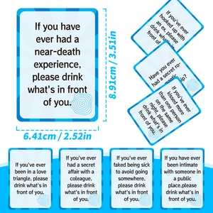 Interactive party card game set with 50 English social challenge cards for adults
