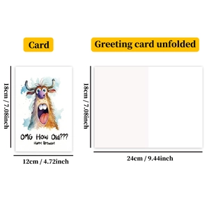 Détail de carte d'anniversaire monstre montrant les dimensions pliées et dépliées