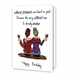 Size specifications for 300GSM birthday greeting card set measuring 12x18cm with envelope
