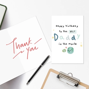 Joli lot de cartes d'anniversaire pour papa avec enveloppe et carte de remerciement