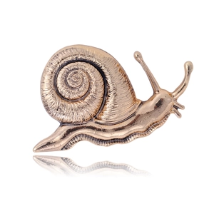 Broche en Alliage en Forme d'Escargot Rétro Vintage Doré Émail Animal Broche Bijoux de Mode Accessoire pour Costume Veste Femme Homme