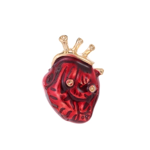 Broche Créative en Forme de Cœur Anatomique en Alliage de Zinc Émaillé Bijoux Médicaux pour Docteur Infirmière Étudiant Accessoire de Vêtement Sac à Dos