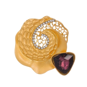 Vintage Rose Blatt Brosche Für Damen Zinklegierung Strass Glas Eingelegt Pin Dekoratives Accessoire Für Anzüge Bankett Schmuck Geschenk
