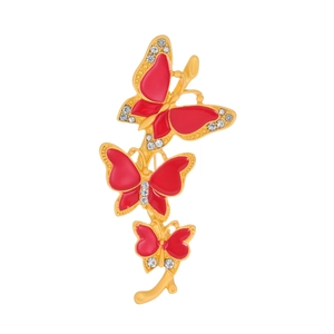 Spilla Farfalla in Smalto Vintage Francese per Donna in Lega di Zinco Con Strass Spilla Animale Elegante Accessori per Giacca e Abito