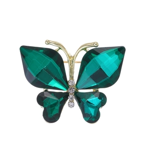 Luxueuse Broche Papillon en Alliage de Zinc Avec Strass Incrustés Forme d'Animal Épingle de Corsage pour Femmes Accessoires de Costume Bijoux de Banquet
