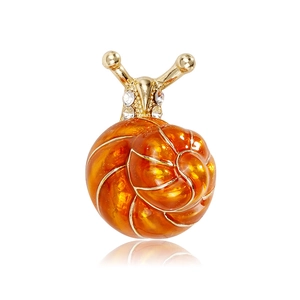 Mode Emaille Schnecke Tier Brosche Mit Strass Zinklegierung Nadel Für Damen Bekleidung Dekoration Süßer Schmuck Geschenk